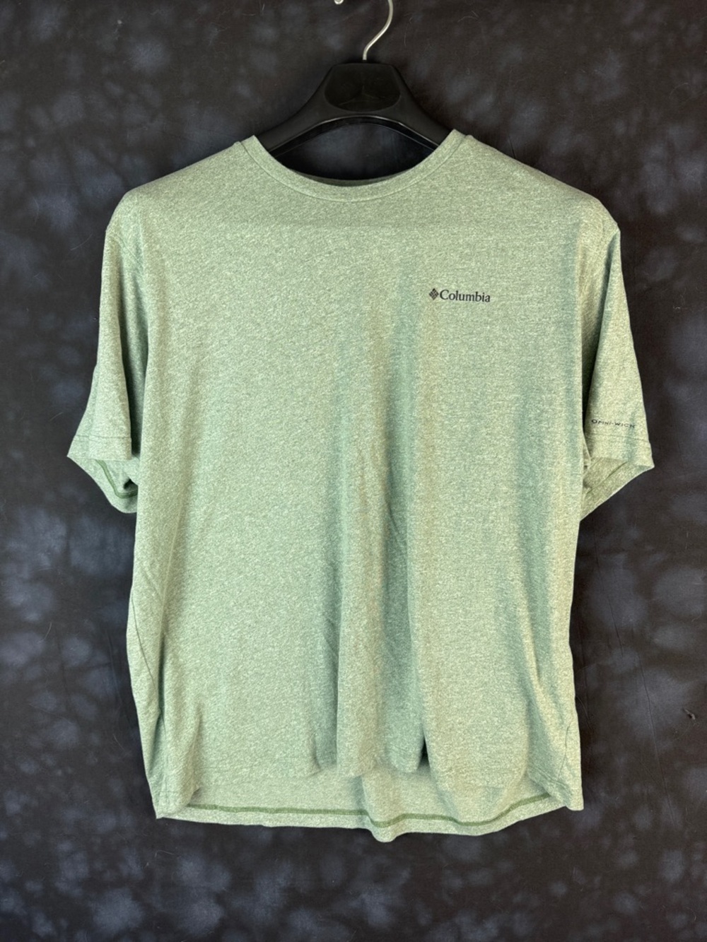 Columbia Omni-Wick Men's Light Heather Green Short-Sleeve Crew Tee